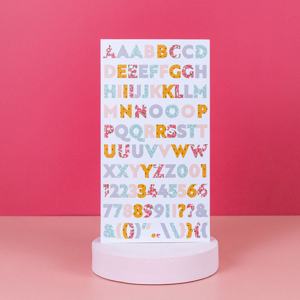 Violet Studios Alphabet Stickers - Rainbow Blooms