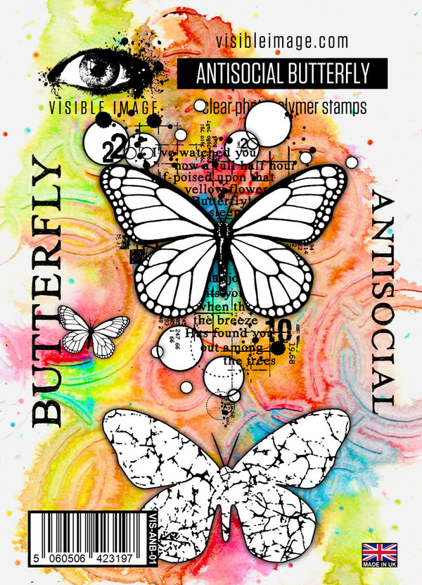 Visible Image - Antisocial Butterfly Stamp Set