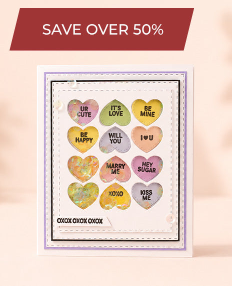 Love Hearts Stamp & Die Kit