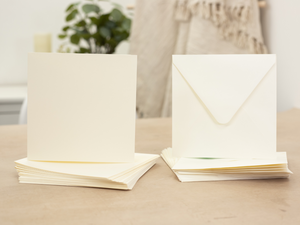 Crafter's Companion - 7"x7" Ivory Card & Envelopes 50pc 250GSM