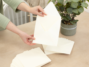 Crafter's Companion - 7"x7" Ivory Card & Envelopes 50pc 250GSM