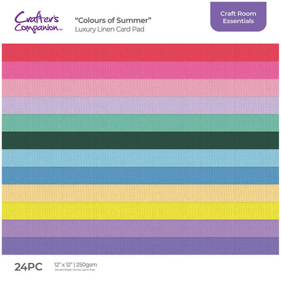 Crafters Companion 12 x 12 Linen Pad - Colours of Summer