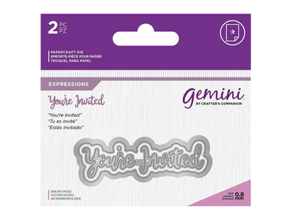 Gemini Expressions Metal Die - You're Invited