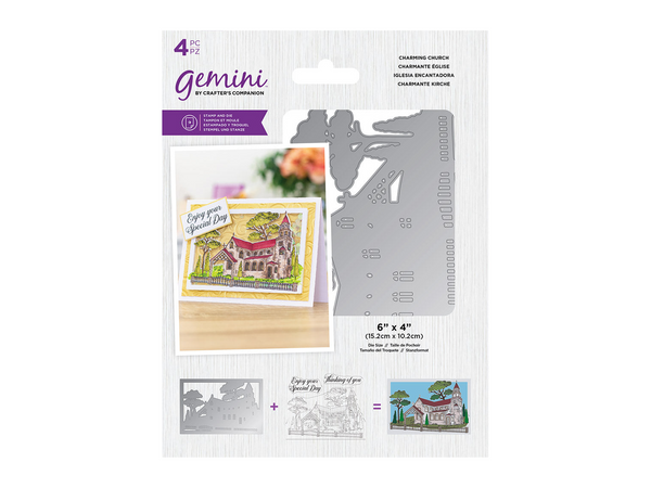 【セール】GeminiFourthセット　サイン入りぬい・ノート Gemini Stamp & Die - Charming Church | Crafter's Companion US