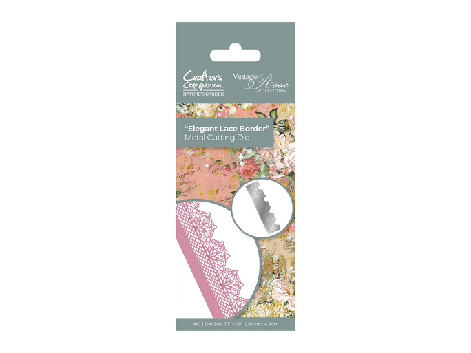 Nature's Garden Vintage Rose Die - Elegant Lace Border