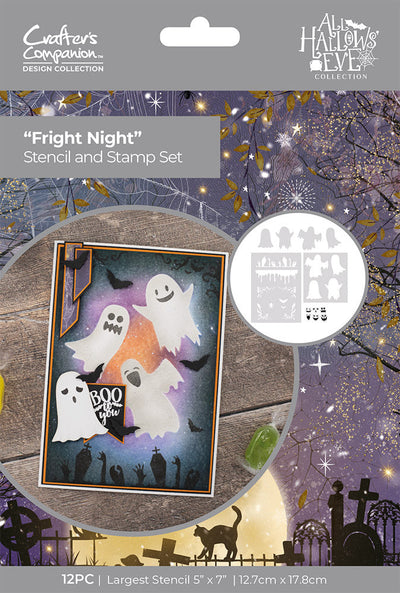 Designer Collection All Hallows Eve Stencil and Stamp Set - Fright Night