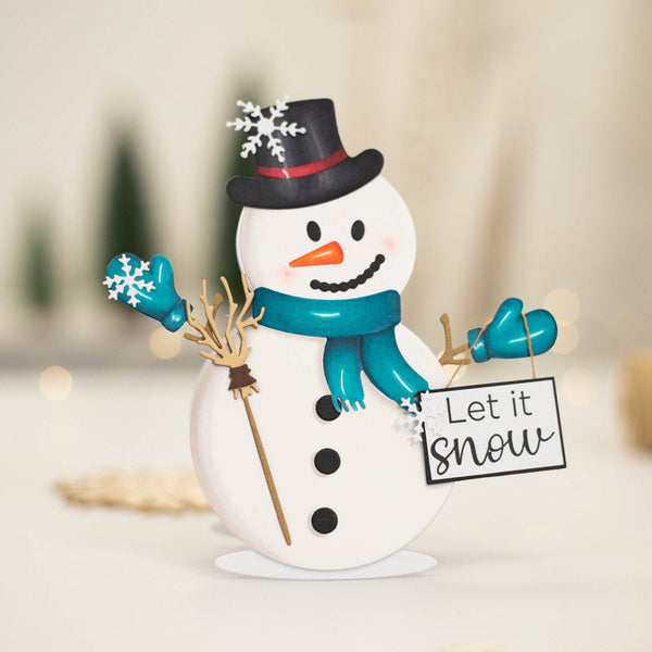 Build Your Own Snowman Making Kit for Kids with Bag, Hat, Scarf, Nose