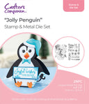 Gemini Shaped Card Base Stamp & Die - Jolly Penguin