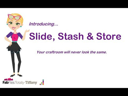 Totally Tiffany Slide, Stash & Store 2 - 3 Pack (1.75" w x 13.5" d x 4" h)