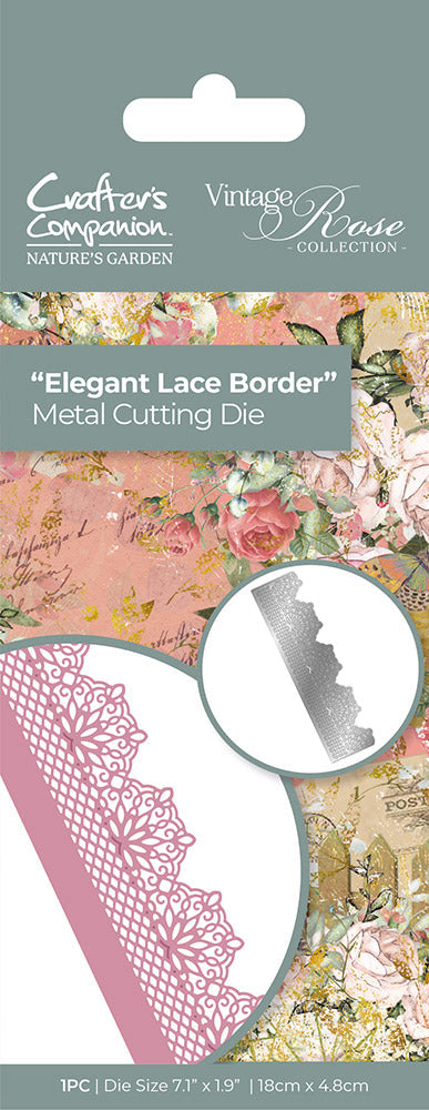 Nature's Garden Vintage Rose Die - Elegant Lace Border