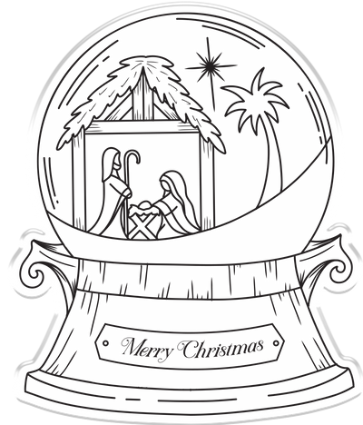 O' Holy Night Stamp and Die - Away in a Manger