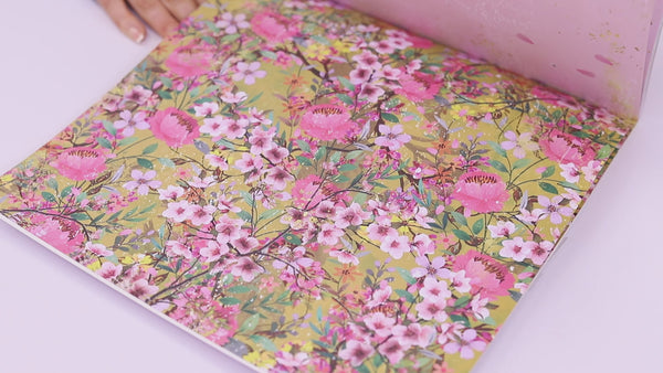 Spring Floral Print Paper Pad - 12