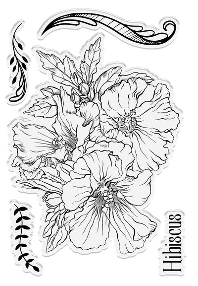 Sheena Douglass Botanical Blooms Photopolymer Stamp - Hibiscus Bloom