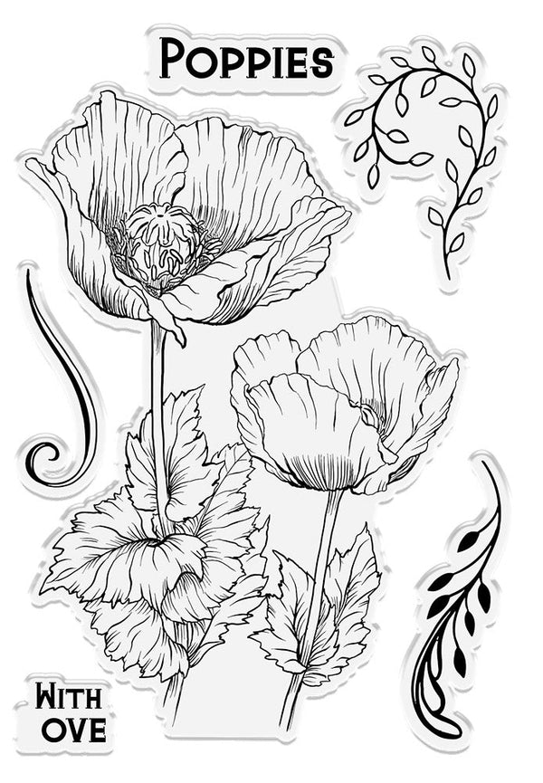Sheena Douglass Botanical Blooms Photopolymer Stamp - Perfect Poppies