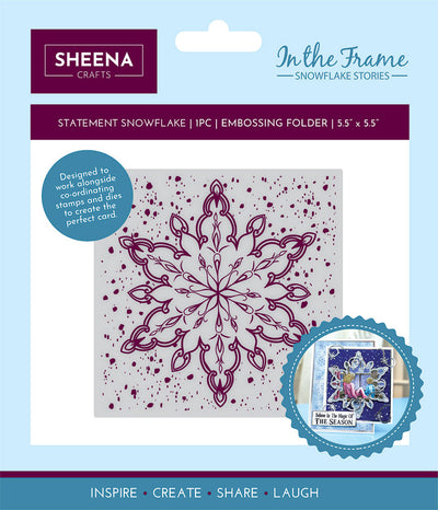 Sheena Douglass In The Frame Snowflake Stories Photopolymer Embossing Folder - Statement Snowflake
