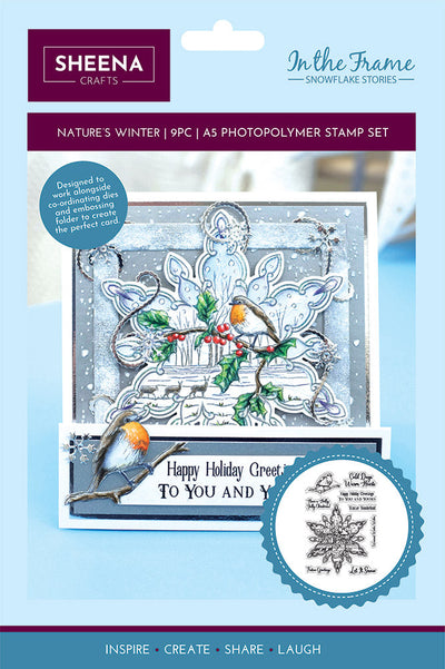 Sheena Douglass In The Frame Snowflake Stories Photopolymer Stamp - Nature's Winter