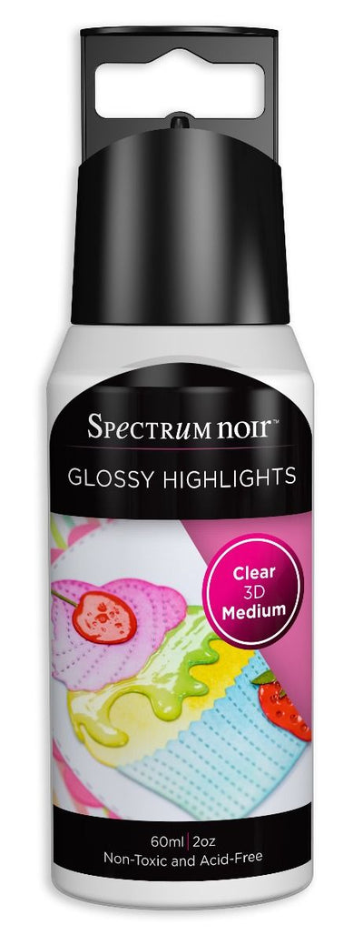 Spectrum Noir Glossy Highlights-Clear 60ml 2pk