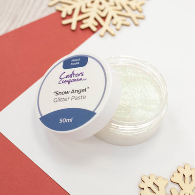 Crafters Companion Mixed Media Glitter Paste - Snow Angel