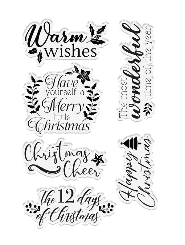 Twelve Days of Christmas Clear Acrylic Stamp - Warm Wishes