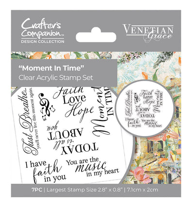 Venetian Grace Clear Acrylic Stamps - Moment in time