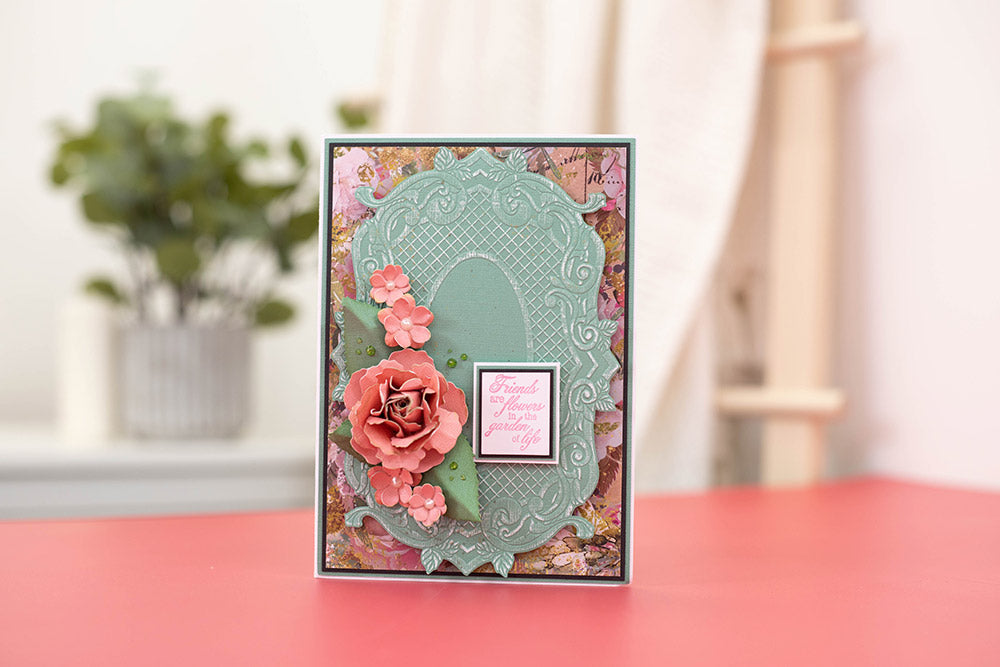 Nature's Garden Vintage Rose Clear Acrylic Stamp - Vintage Textures