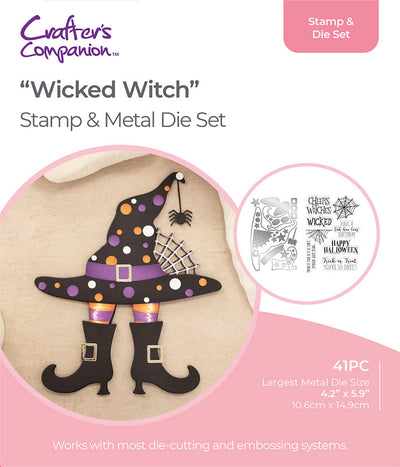 Gemini Shaped Card Base Stamp & Die - Wicked Witch